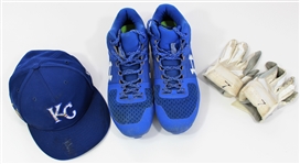 Bobby Witt Jr. 2020 Game Used Spring Training Camp Cap-Cleats-Batting Gloves