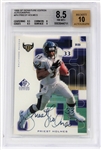 Priest Holmes Signed Upper Deck Card 8.5  Sig Beckett 10