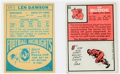 Len Dawson & Ed Budde Kansas City Chiefs Cards