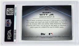 Bobby Witt Jr. 2022 Bowman Crome Scouts Top 100 Mint 9 - PSA