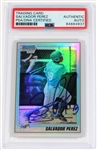 Salvador Perez Signed Bowman Chrome Card - PSA