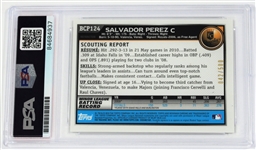 Salvador Perez Signed Bowman Chrome Card - PSA
