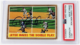 Derek Jeter Signed 2011 Topps Heritage Card - PSA