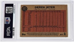 Derek Jeter Signed 2011 Topps Heritage Card - PSA