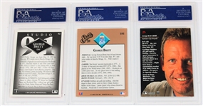 George Brett 1991-92-93Studio NM-MT 8 Cards Lot of 3 - PSA