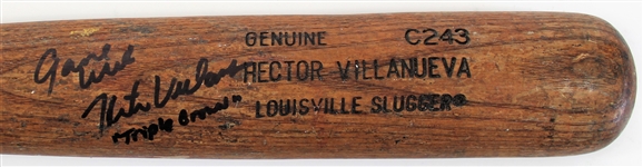 Hector Villanueva Game Used Chicago Cubs1990-92 & Signed Bat