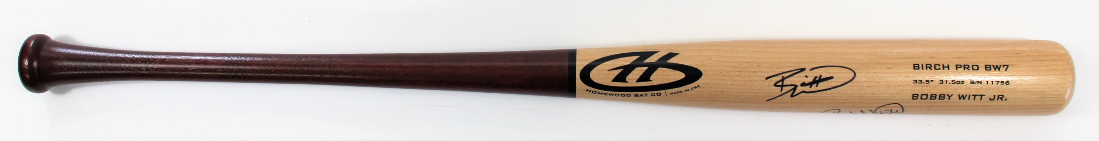 Bobby Witt Jr. & Sr. Signed Pro Model Witt Jr. Bat - Becket Witness 