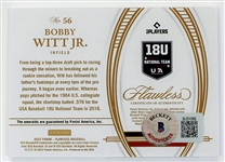 Bobby Witt Jr. Signed 18U Flawless Card - Beckett Witness