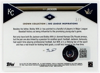 Bo Jackson Signed Kansas City Royals Topps Card - Beckett Witness