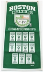 Bill Russell Signed Boston Celtics Banner JSA XX31194