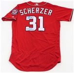 Max Scherzer Team Issued Nationals Signed Jersey - JSA