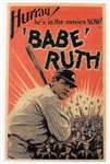 Babe Ruth Original Movie Card - Hurray He's in the Movies !!