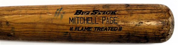 Mitchell Page 1982 Oakland Athletics 397A Game Used  Bat - PSA Pre Cert