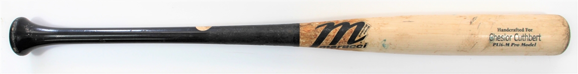 Cheslor Cuthbert 2015 Game Used Kansas City Royals Bat Pre Psa