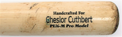Cheslor Cuthbert 2015 Game Used Kansas City Royals Bat Pre Psa