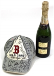 Boston Red Sox Team 2004 Signed Cap & Champagne Bottle 