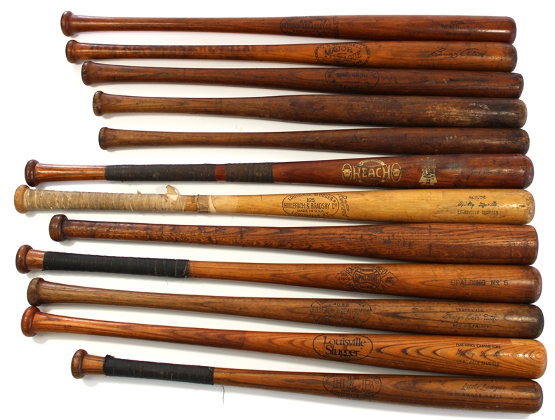 Vintage Baseball Bats Lot of 12