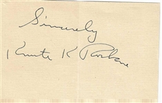 Knute Rockne Signed Ink Cut - Full JSA Letter BB34367