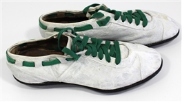 Kansas City A's 1967 Game Worn White Cleats - Ted Kubiak - #14 on tonuge