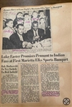 Cy Young Signed 1952 Baseball W/ Full JSA Letter & Newspaper Clips