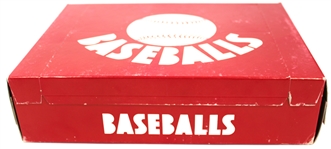Charles O. Finley unopened box of 1 Dozen Orange Baseballs 