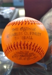 Charles O. Finley unopened box of 1 Dozen Orange Baseballs 