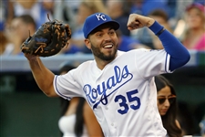 Eric Hosmer 2017 Game Used & Signed Glove