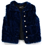 Muriel Kauffman Alaskan Fur Royal Blue Coat & Vest