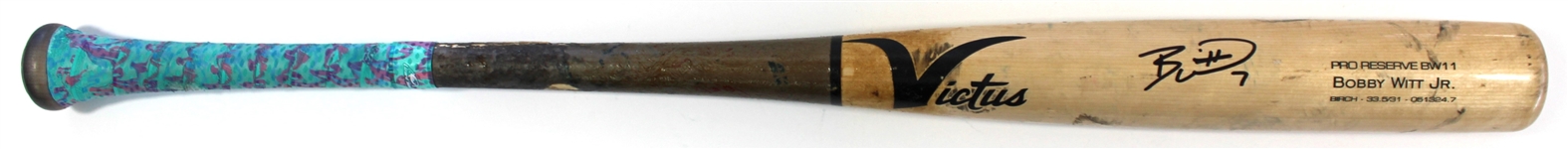 Bobby Witt Jr. 2024 Game Used & Signed Kansas City Royals Bat
