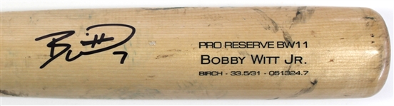 Bobby Witt Jr. 2024 Game Used & Signed Kansas City Royals Bat