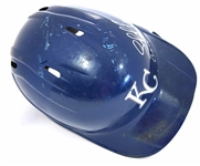 Salvador Perez 2023 GU & Signed Royals Batting Helmet Photo Match -MLB