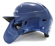 Salvador Perez 2023 GU & Signed Royals Batting Helmet Photo Match -MLB