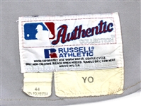 Luis Polonia 2000 Game Used & Signed NY Yankees Road WS Jersey