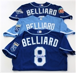 Rafael Belliard Lot of 3 Game Used & Signed Royals Coach's Jerseys 