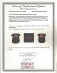 1981 Tom Griffin Game Worn SF Giants Jersey