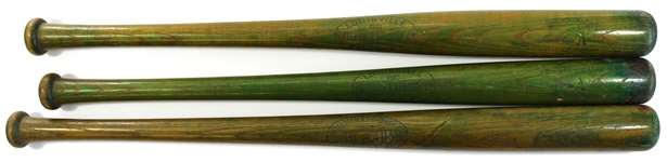 Kansas City A's Green Bats X 3 - Rick Monday-Ramon Webster-Hersberger