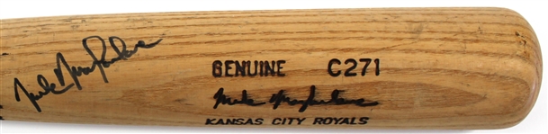 Mike McFarlane Game Used & Signed Kansas City Royals Bat