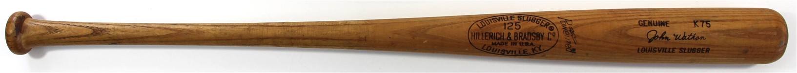 John Duke Wathan Game Used Kansas City Royals Bat