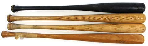Lot of 4 Game Used Bats - Amos Otis