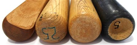 Lot of 4 Game Used Bats - Amos Otis