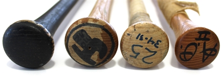 Lot of 4 Game Used Bats - Amos Otis