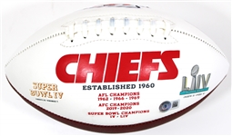 Patrick Mahomes Signed Super Bowl 54 Football Beckett Witness 