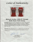 Michael Jordan 1986 Game Used Chicago Bulls Jersey - Miedema Letter