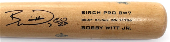 Bobby Witt 2023 Game Used & Signed Kansas City Royals Bat