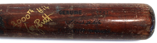 George Brett 1986 Game Used 2000 Hit Signed Bat