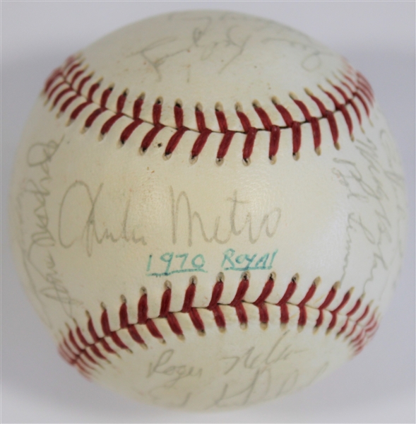 Kansas City Royals 1970 Team Signed Baseball 