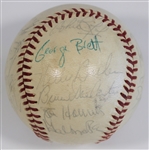 Kansas City Royals 1974 Team Signed Baseball - Brett Rookie