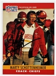 Marty Schottenheimer Signed Kansas City Chiefs Card *