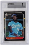 Bo Jackson 1987 Donruss Beckett Mint 9 Card *