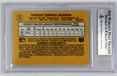 Bo Jackson 1987 Donruss Beckett Mint 9 Card *